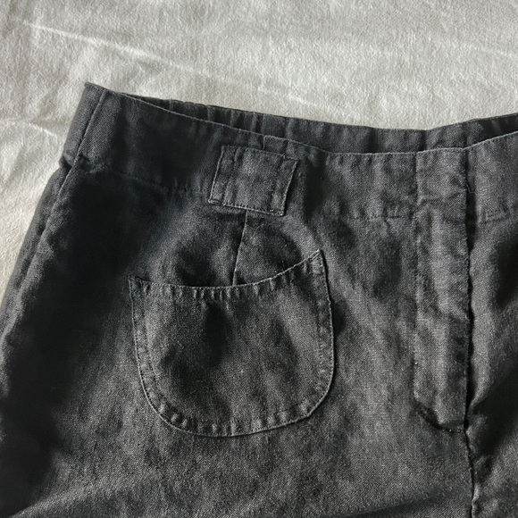 J. Jill Black 100% Linen Crop Trousers Sz 12P - Picture 4 of 9